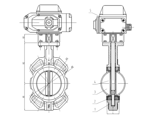 D971X-10對夾電動蝶閥